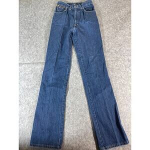 VINTAGE H.I.S Jeans Womens 7 Juniors Blue Denim High Rise Wide Leg Medium Wash